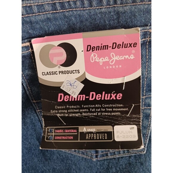 Pepe Jeans London Vintage shorts sz 28 Blue Denim Deluxe Classics Bermuda Style - Picture 4 of 13